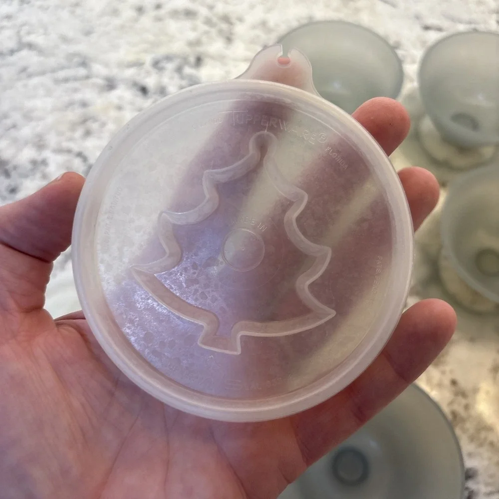 5 Vintage Tupperware Jello Mold Jel-N-Serve Gelatin‎ Bowls with Molds Lids